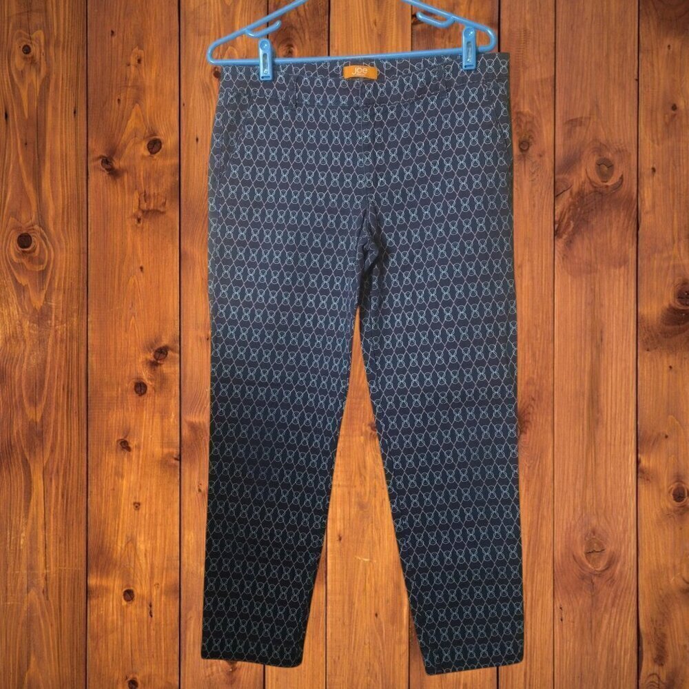 Joe Fresh Women's Size 6 Geometric Pattern Ankle Pants Colorful Coastal
